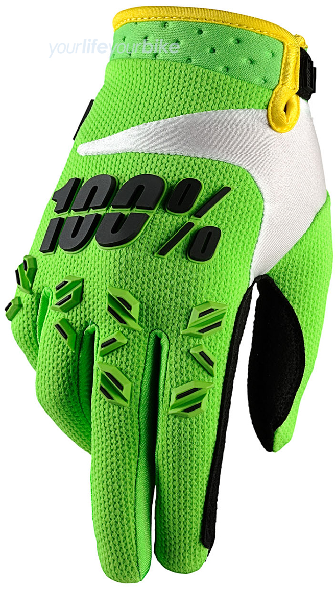 green bike gloves